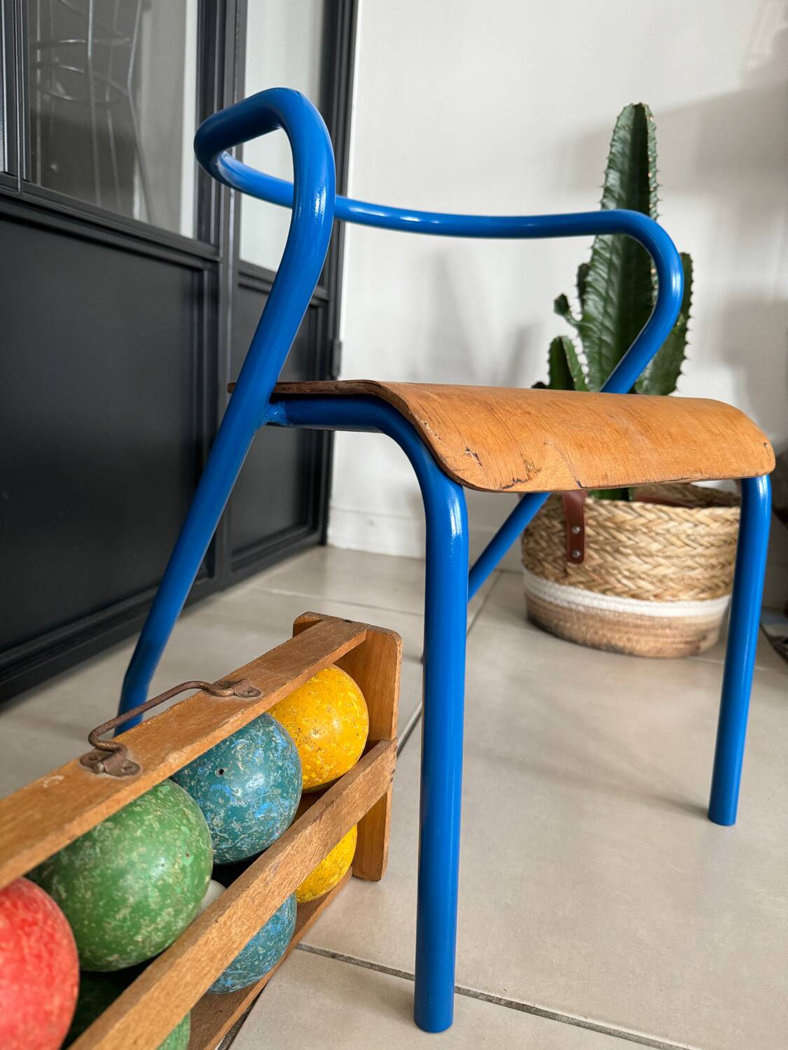 Chaise écolier enfant vintage