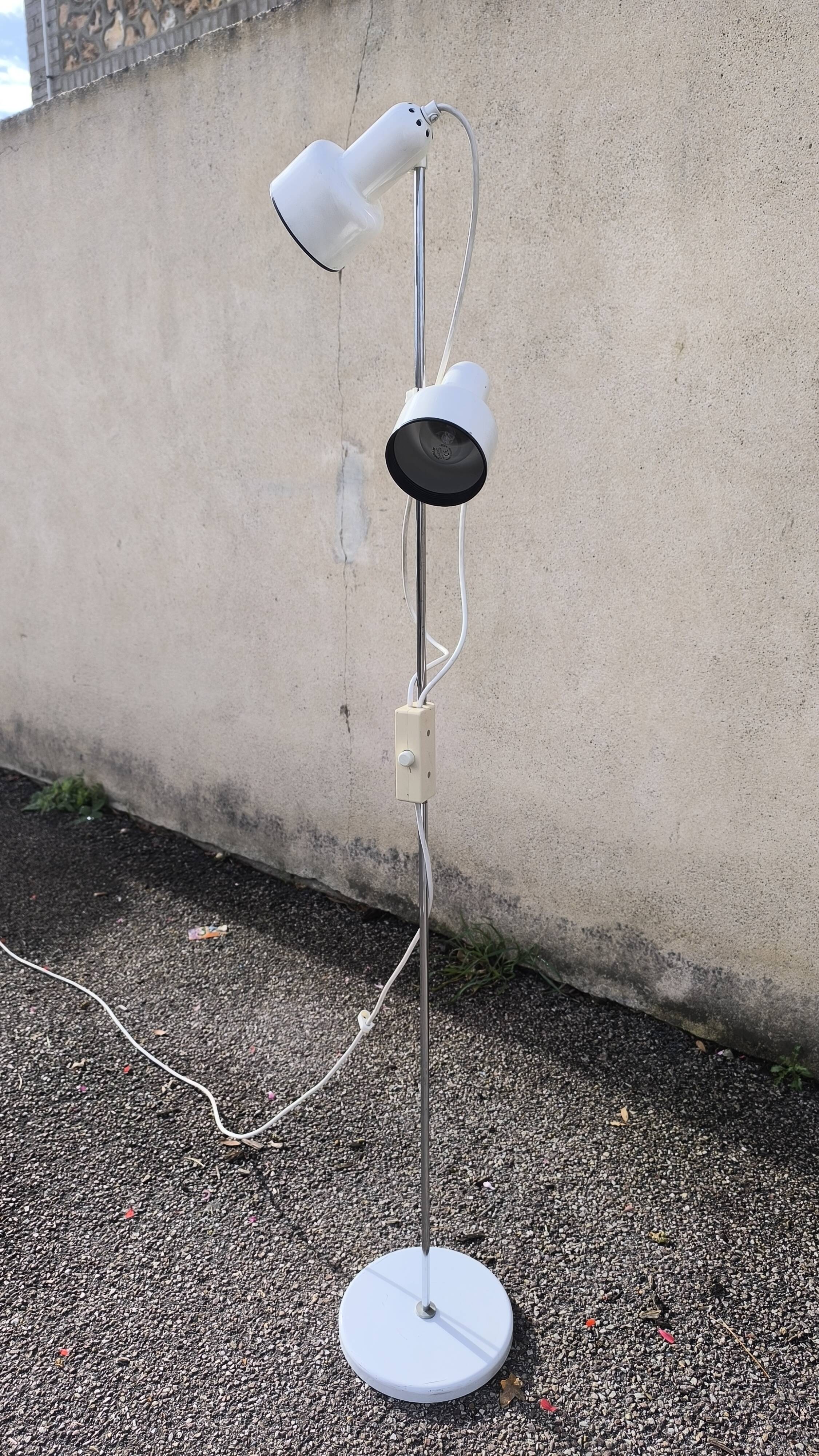 Vintage chrome floor lamp from 1970s