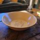Stoneware salad bowl with floral decoration. 1970s