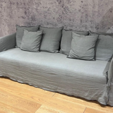 4-seater sofa blue grey stitching ghost 12 - gervasoni