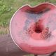 Pair of speckled red and black glazed stoneware ceramics – Signature