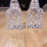Cut glass salt and pepper shakers