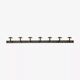 Industrial wall coat rack 7 handcrafted metal hooks