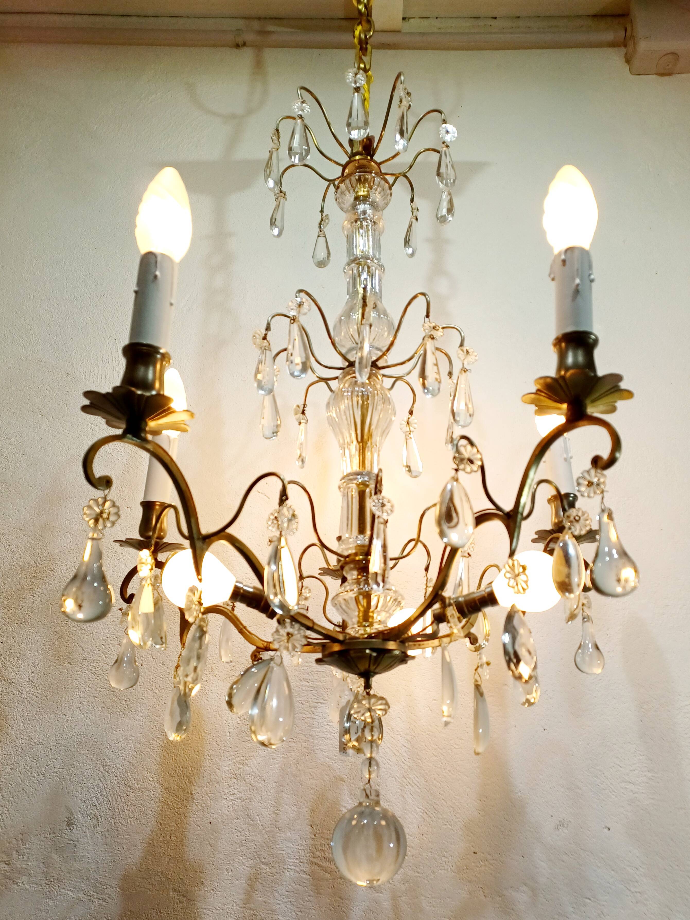 5-light crystal chandelier