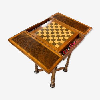 Table jeux d'échecs Circa à 1880 complète