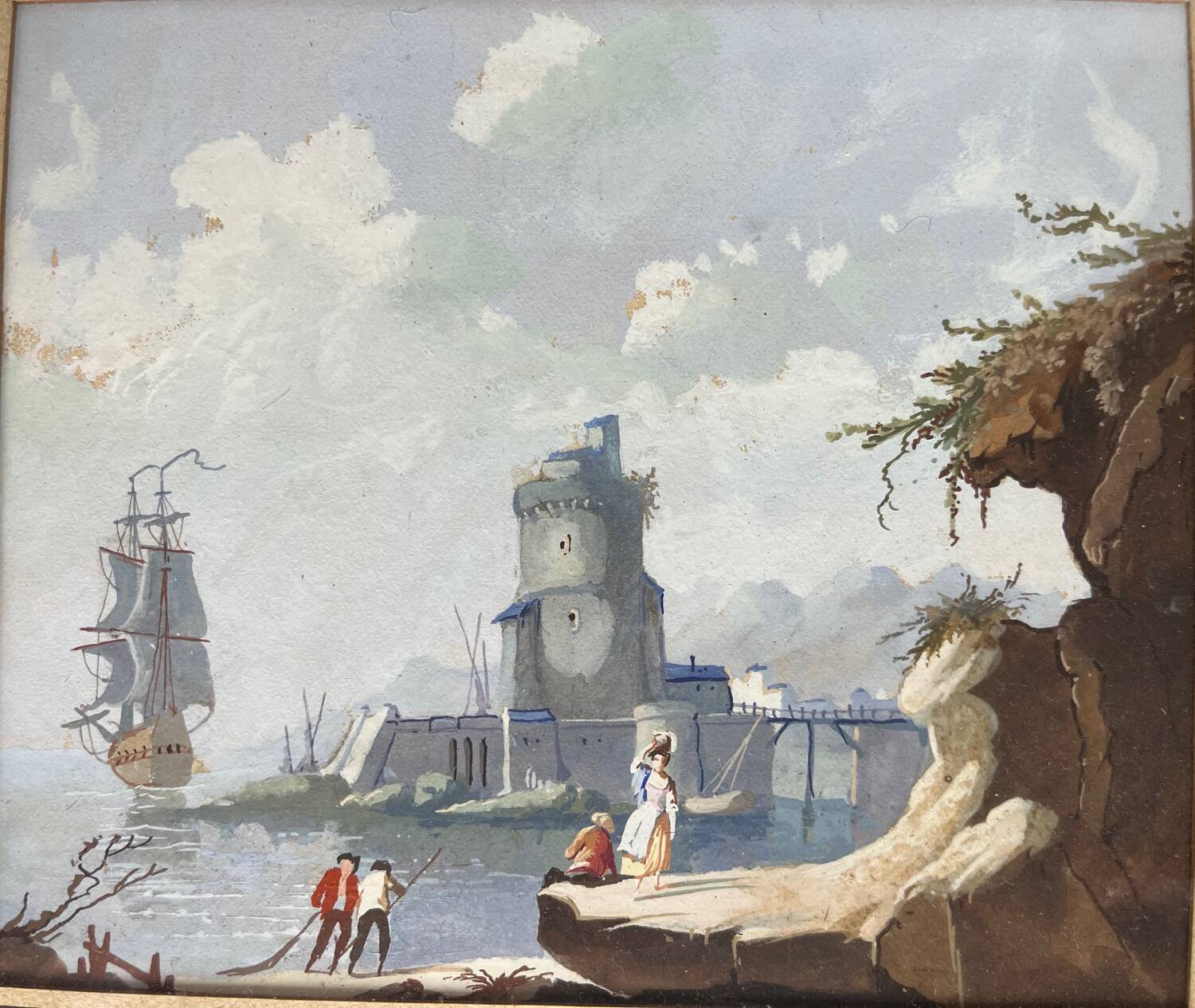 Painting: painting on paper - seascape