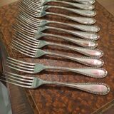 Lot forks silver metal