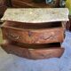 commode en bois de rose 2 tiroirs plateau marbre