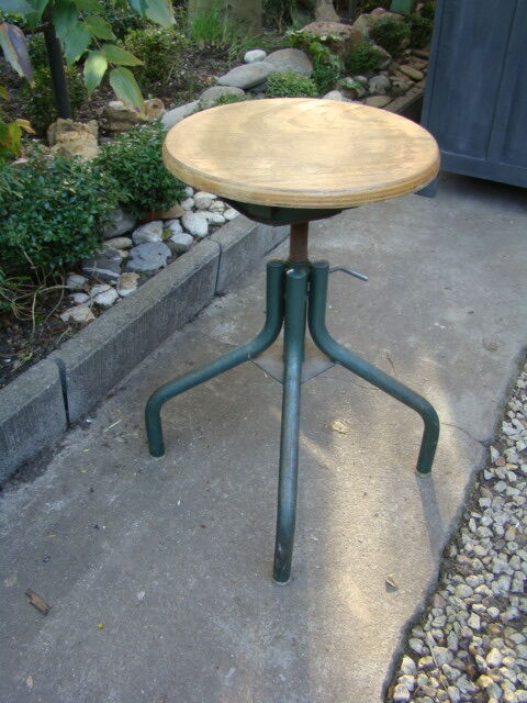 Old factory industrial tabouret