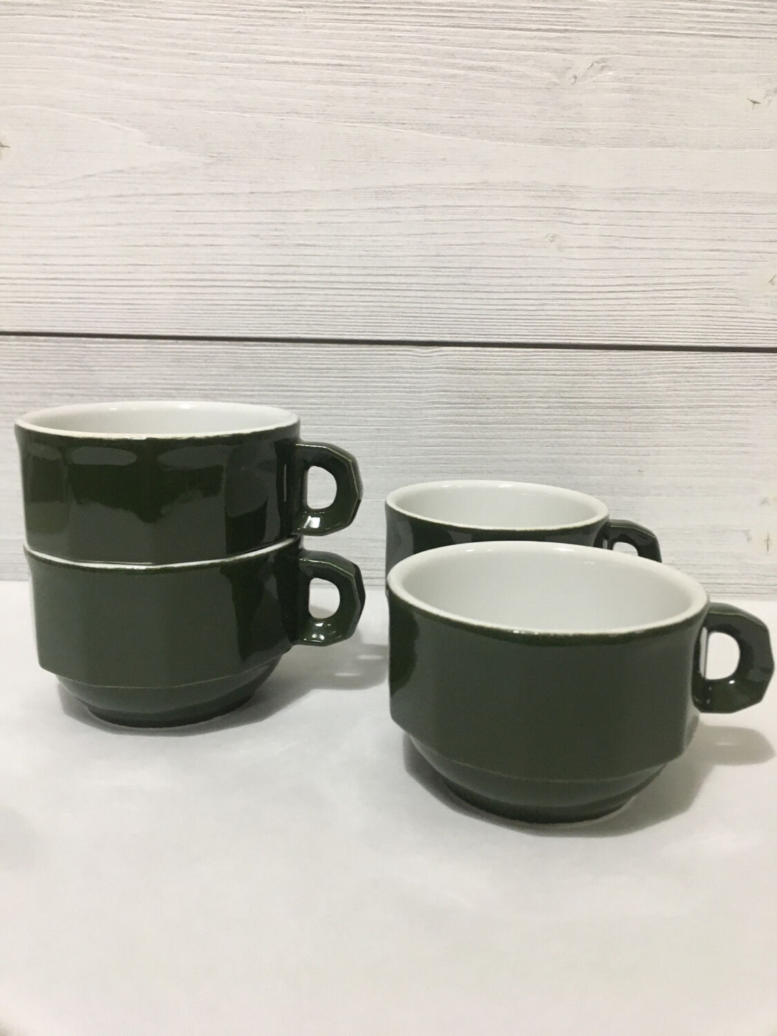 Green coffee cups