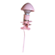 Small portable pink plastic mushroom clip-on lamp
