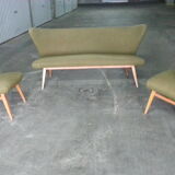 Sculptural sofa and 2 armchairs fifties sofa set