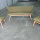 Sculptural sofa and 2 armchairs fifties sofa set