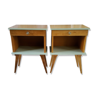 Pair of bedside tables 50s