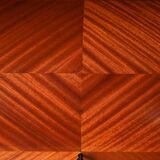 1950s roll-top mahogany secretaire desk