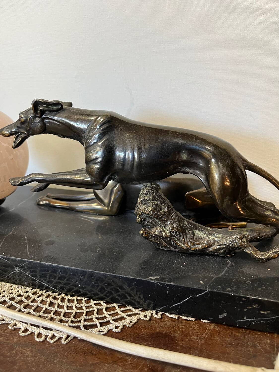 Art Deco Greyhound Lamp