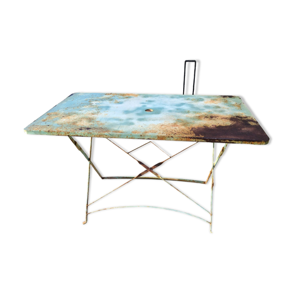Table de jardin pliante vintage rectangulaire