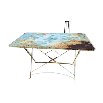 Vintage rectangular folding garden table