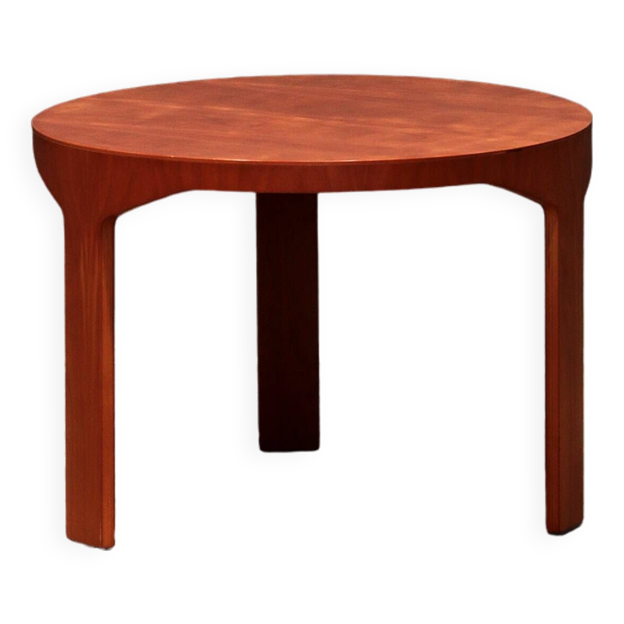 Wooden side table with vintage 70s