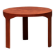 Wooden side table with vintage 70s