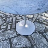 Tulip-shaped table with marble top