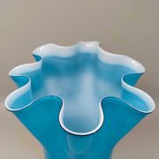 1960s Astonishing "Fazzoletto" Vase By Ca' Dei Vetrai in Murano Glass. Made