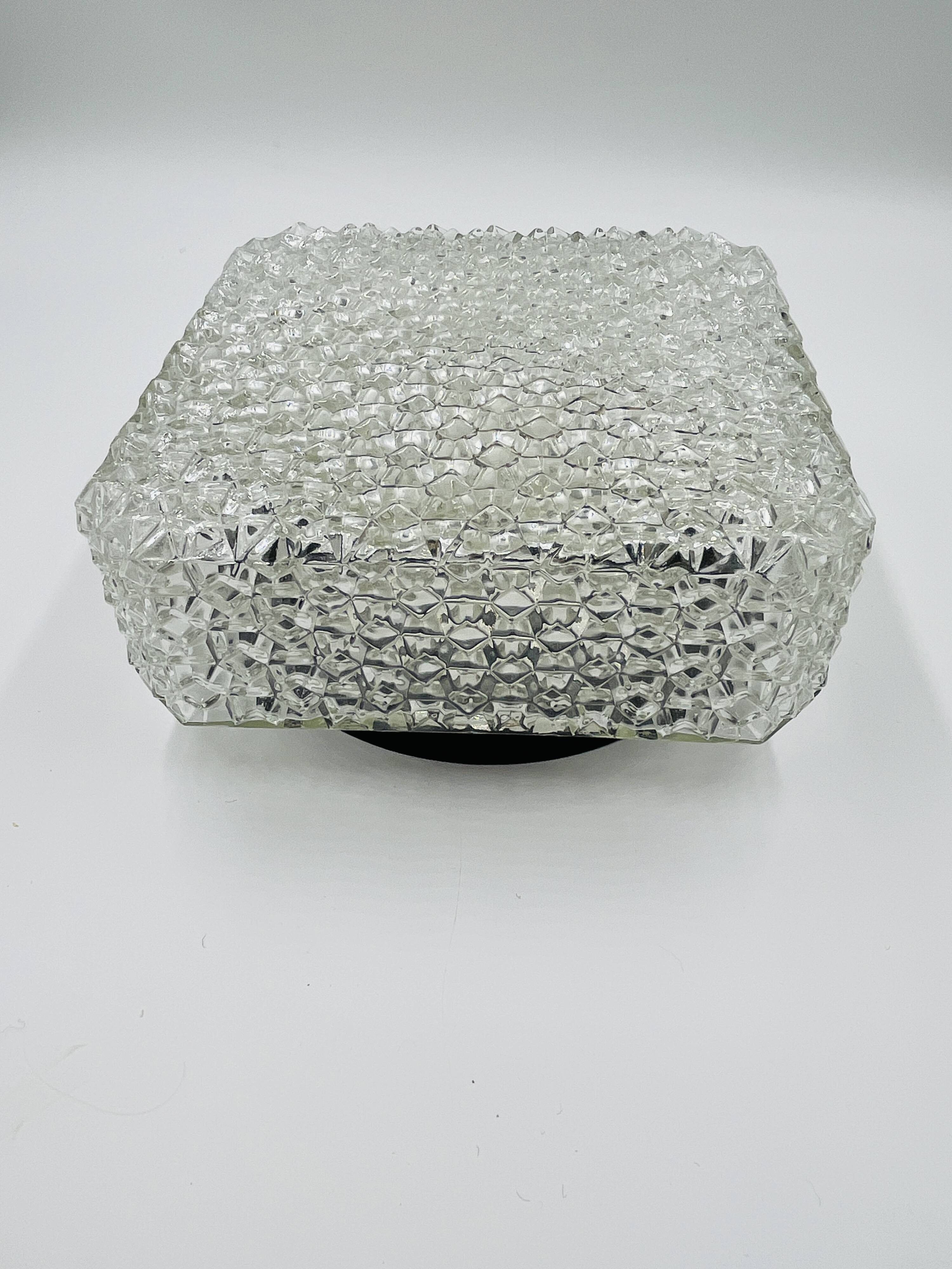 Square Ceiling Light RZB Bamberg Cut Glass Stars