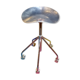 Tabouret chromé à piston