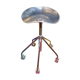 Tabouret chromé à piston