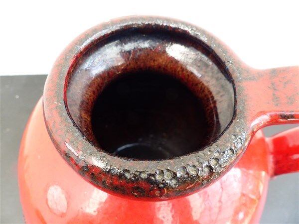 Scheurich West Germany 1960s red lash vase