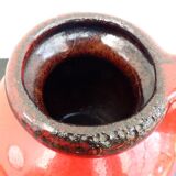 Scheurich West Germany 1960s red lash vase