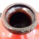 Vase rouge lave Scheurich West Germany années 1960