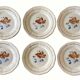 6 antique flat plates in Sarreguemines earthenware