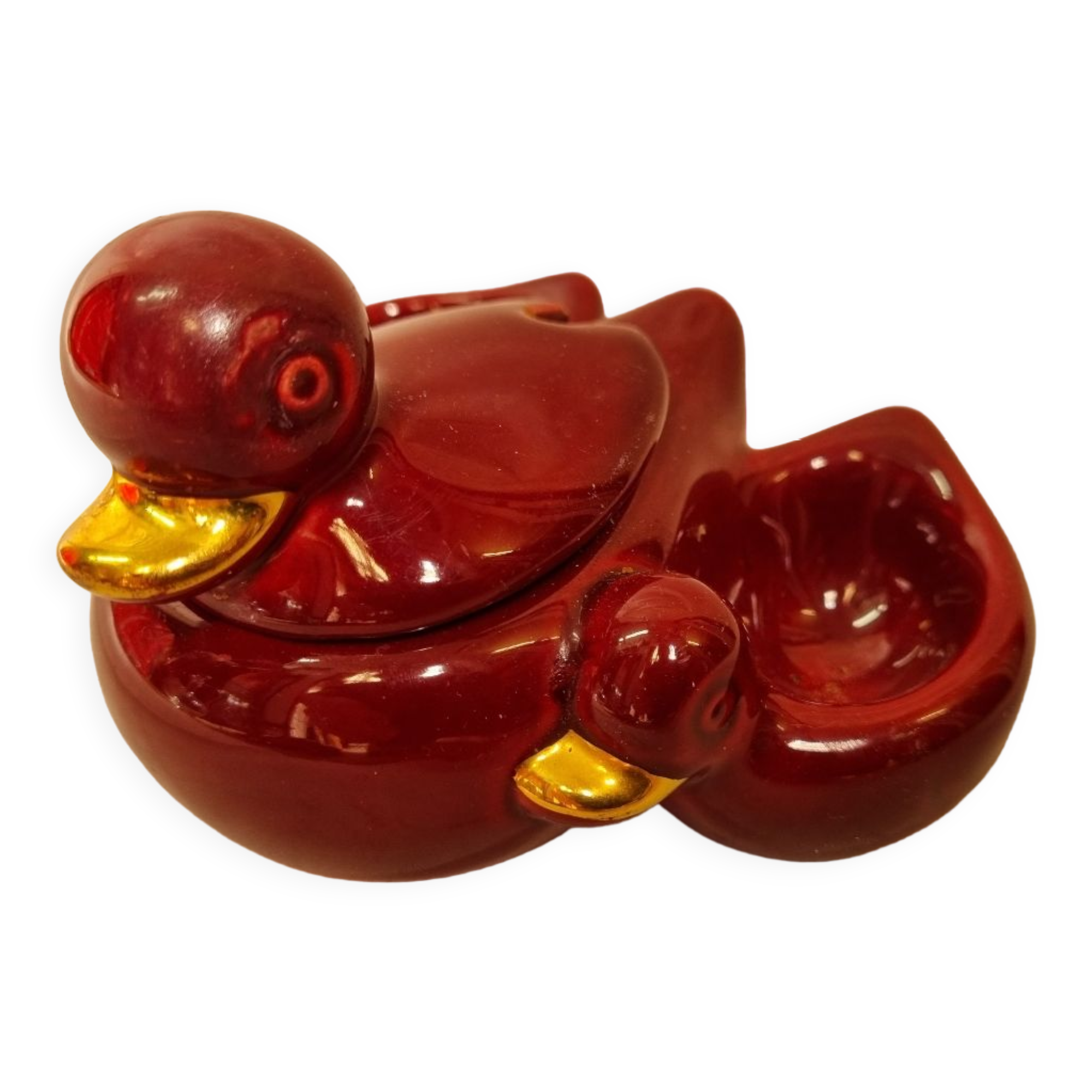 Salerons duck earthenware St Clément from 1950