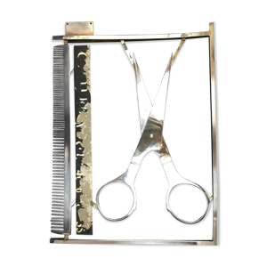 Enseigne de coiffeur en métal