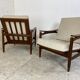 Vintage Danish Style Teak Mid-Century Set of 2 Chairs, 1950s