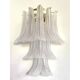 Contemporary Diamanted Transparent “Selle-Petali ” Murano Glass Wall Sconce