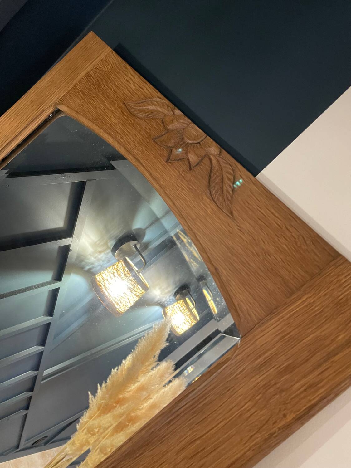 Oak mirror