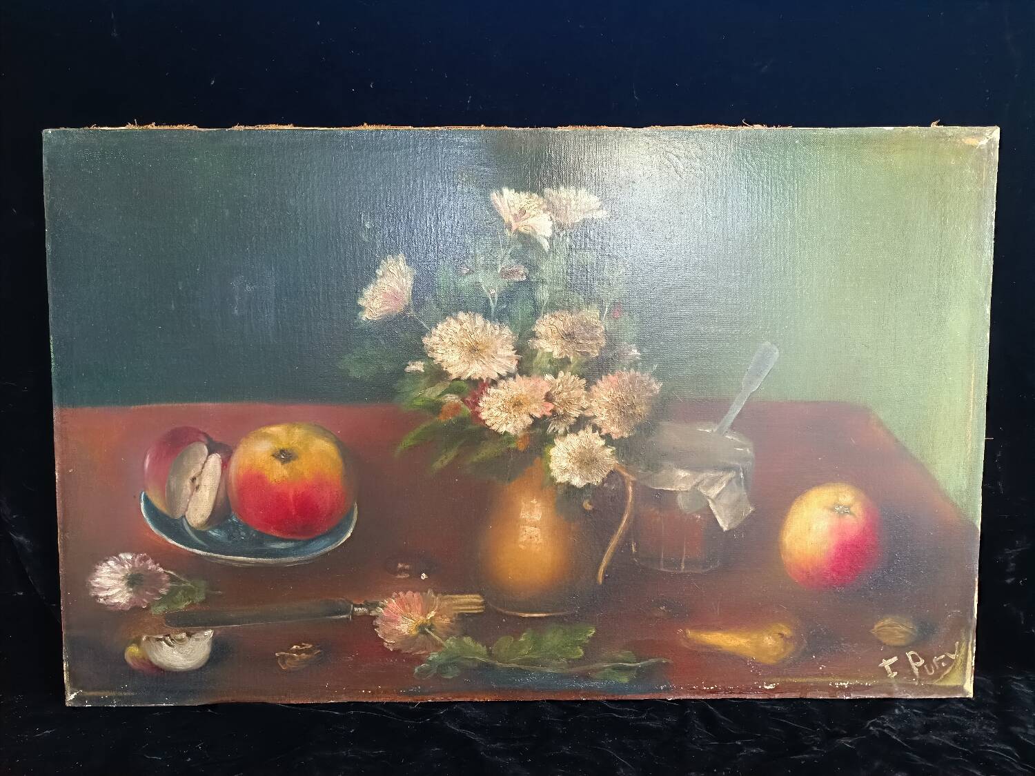 Toile Nature morte signée