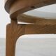 Table basse en bois de cèdre et verre, Italie fin du 20e siècle