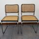 Paire de chaises cannées modèle b32 de Marcel Breuer