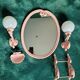Pink Cast Iron Bathroom Set