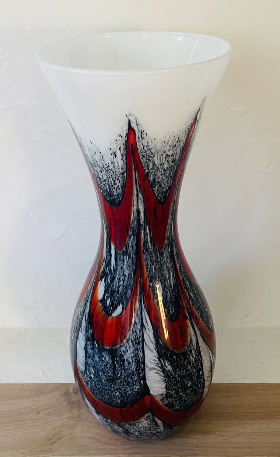 Murano opaline vase Popart 70's