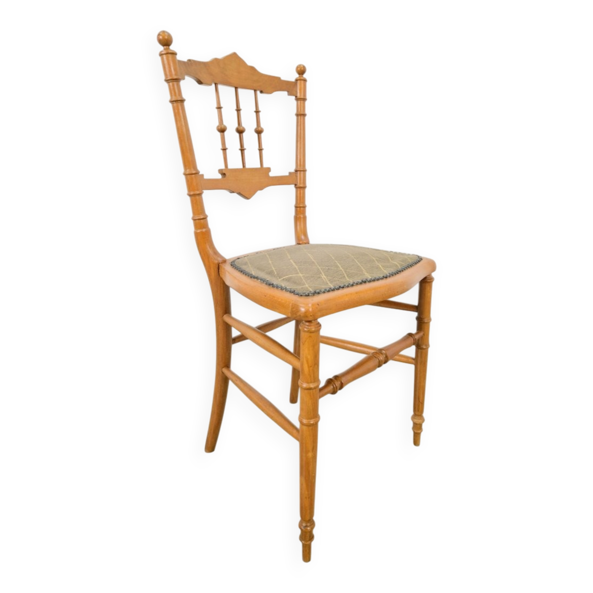Vintage Chiavari Spool Chair, Italy, 1950s
