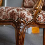 Paire de fauteuil Louis XV cabriolet