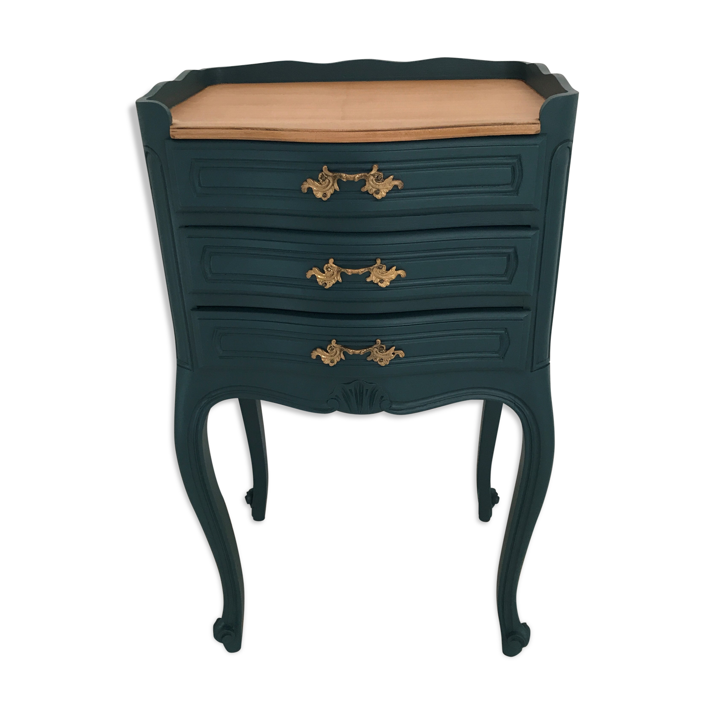 Table De Chevet Bleu Canard Selency