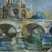 Jules Schyl (1893-1977), Swedish Modern Painting, 1960s, Oil on Canvas, Framed