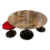 SAARINEN TABLE BROWN MARBLE EMPERADOR KNOLL