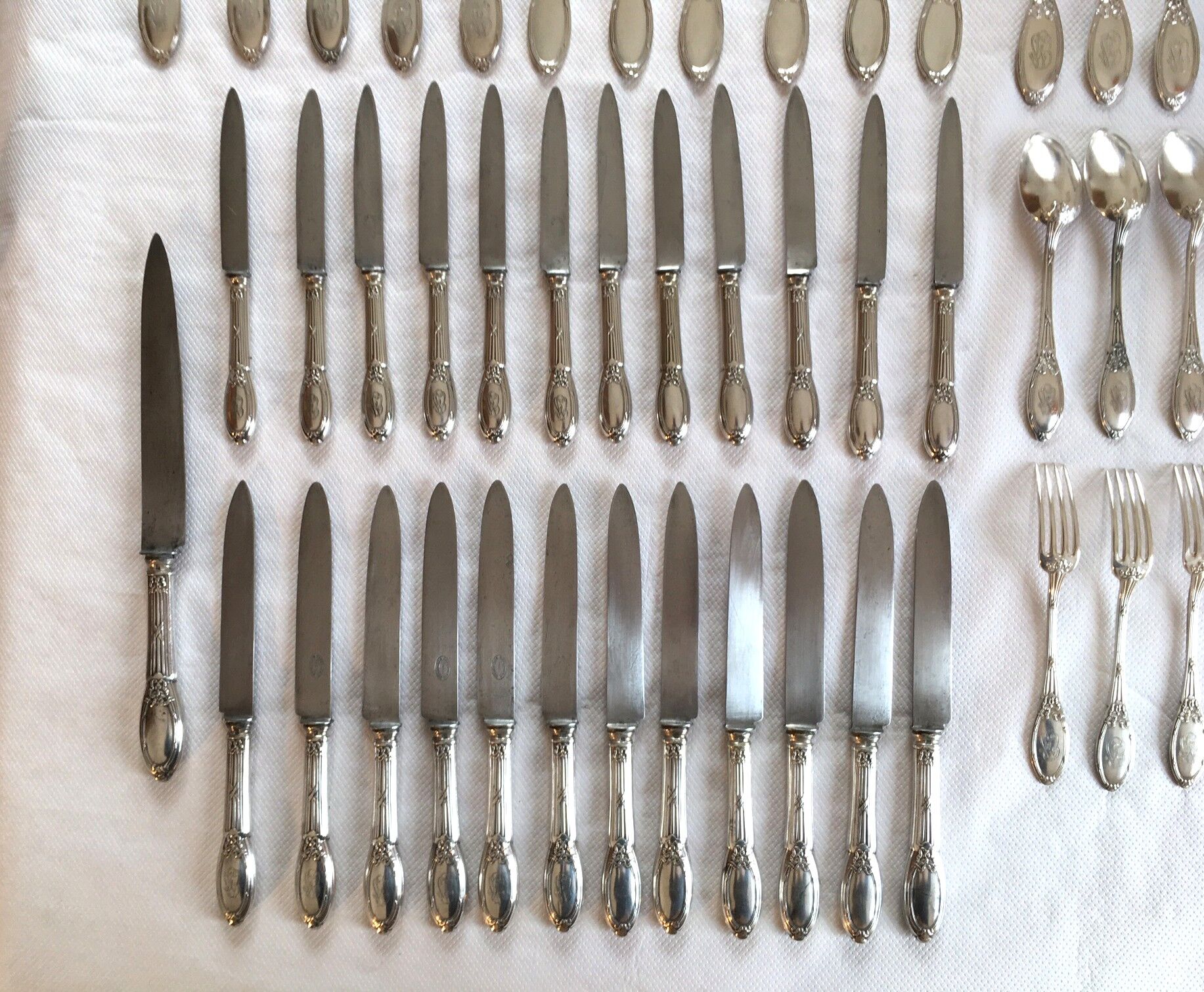 Silver-plated cutlery by Boulenger goldsmith 71 pieces