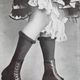 Original photogravure on glossy paper, Model in stockings and shoes 1900